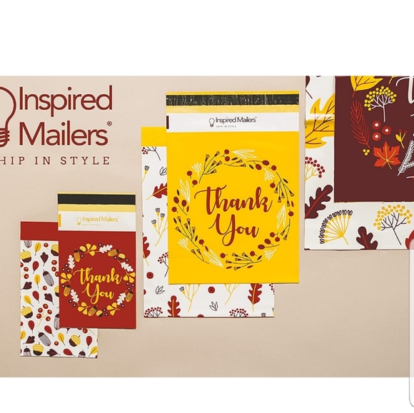 25 XL 14.5x19" INSPIRED Autumn POLY MAILERS - Picture 3 of 8